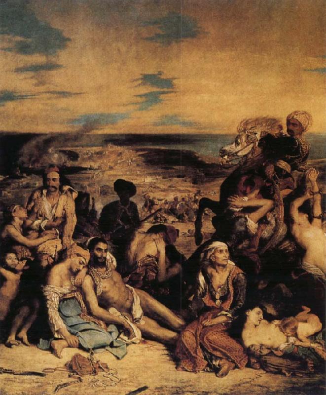 Eugene Delacroix The Massacre of Chios Norge oil painting art